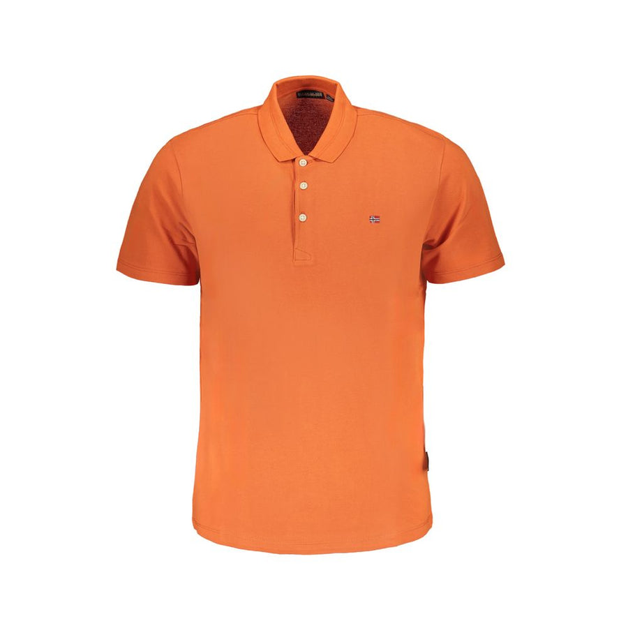 Napapijri Arancione Baumwoll-Herrenpoloshirt