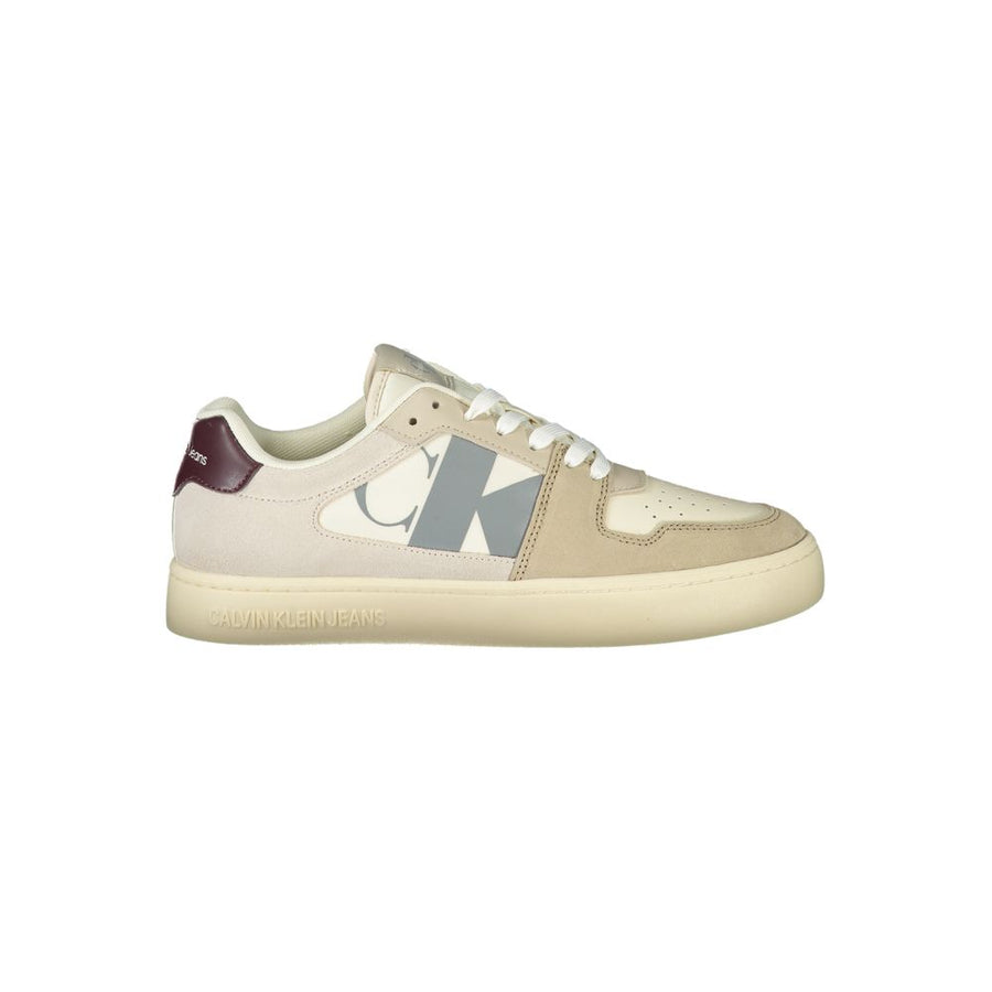 Beige Polyurethane Men Sneaker