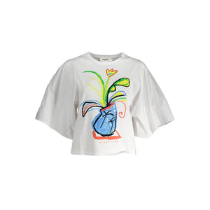 Desigual Weißes Baumwoll-Top für Frauen