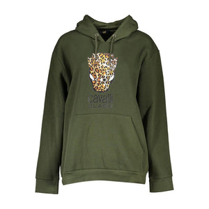 Cavalli Class Grüner Baumwollpullover für Frauen