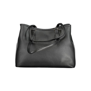 Mario Valentino Schwarze Damen-Handtasche aus Polyurethan