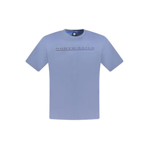North Sails Blu Baumwoll-T-Shirt für Herren