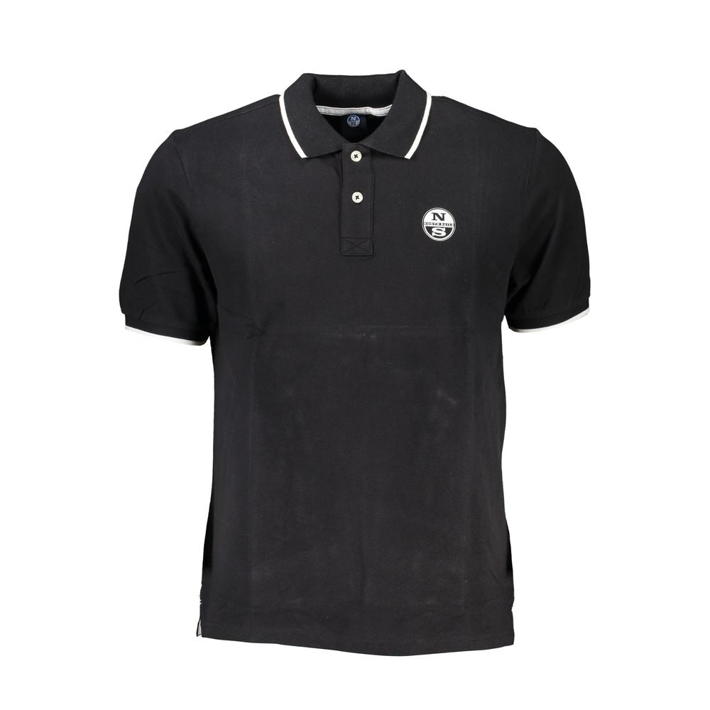 North Sails Schwarzes Herren-Poloshirt aus Baumwolle