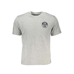 North Sails Graues Baumwoll-T-Shirt für Herren