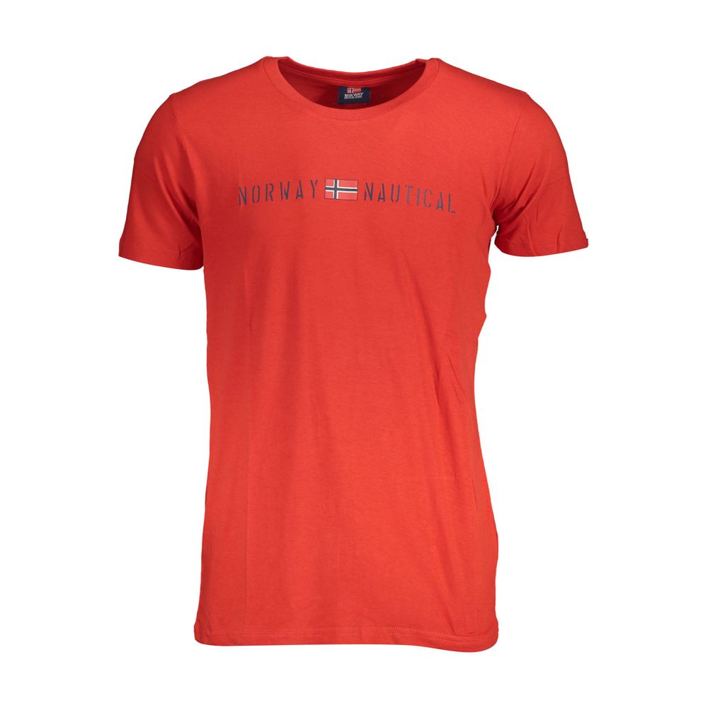 Norway 1963 Rotes Baumwoll-T-Shirt für Herren