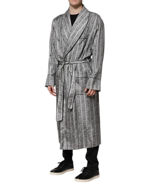 Dolce & Gabbana Multicolor Floral Robe Mantel Wickeljacke