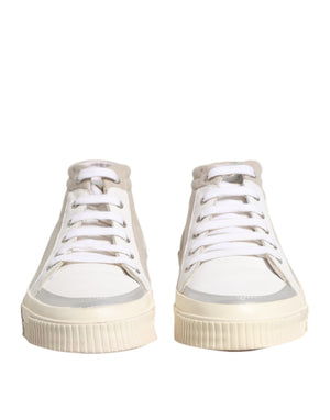 HIDE & JACK Weiß Beige Lace Up Mid Top Casual Turnschuhe Schuhe