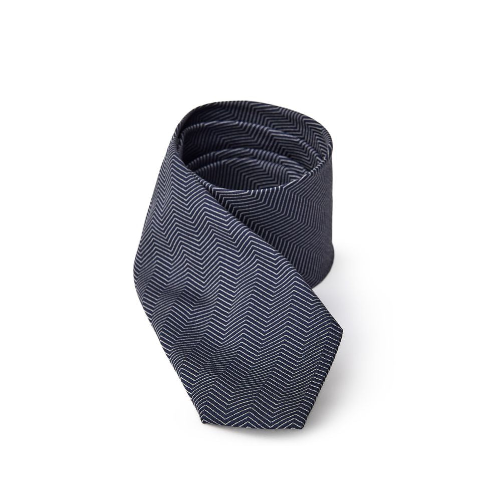 Jil Sander Blaue Seidenkrawatte