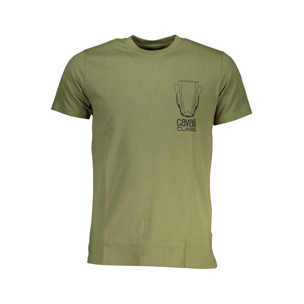 Cavalli Class Verde Baumwoll-T-Shirt für Herren