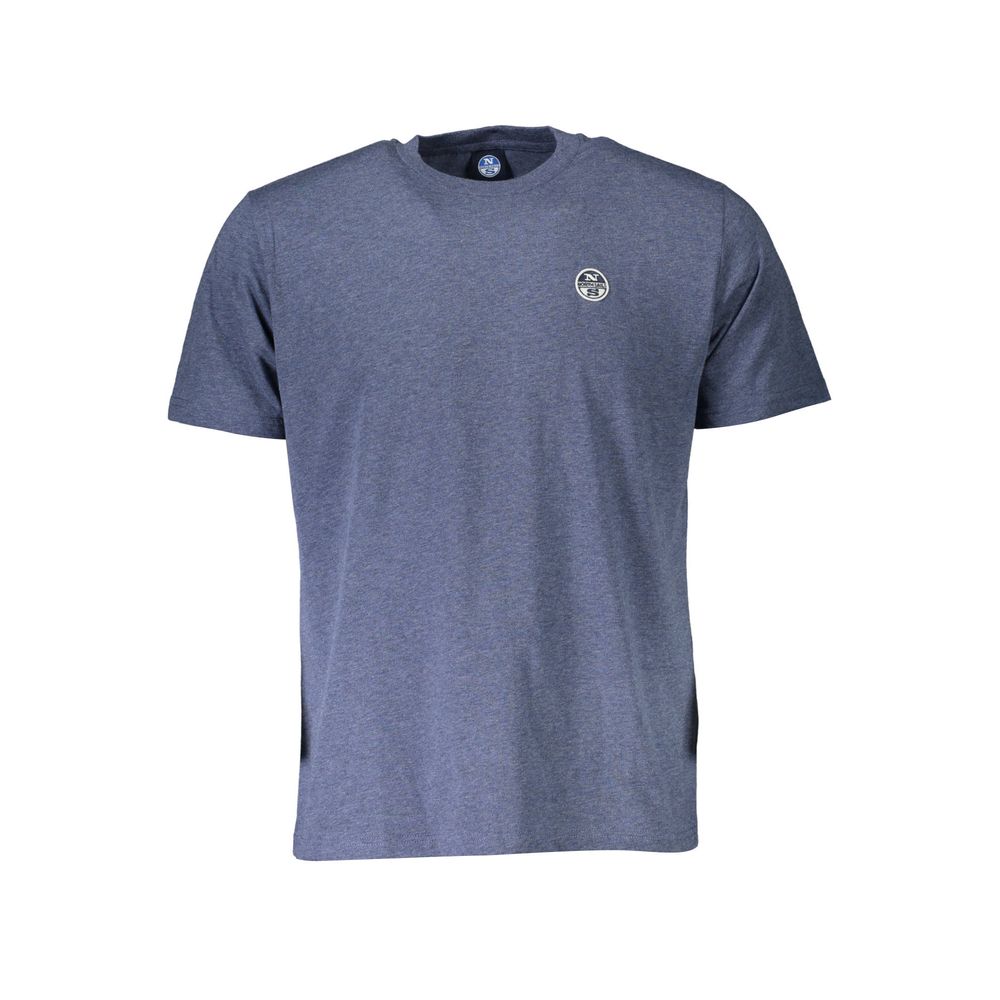 North Sails Blu Baumwoll-T-Shirt für Herren