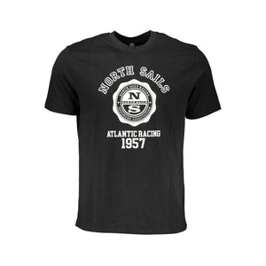 North Sails Schwarzes Baumwoll-T-Shirt für Herren