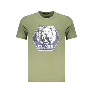 Cavalli Class Verde Baumwoll-T-Shirt für Herren