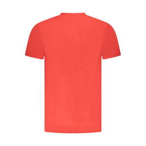 Cavalli Class Rotes Baumwoll-T-Shirt für Herren