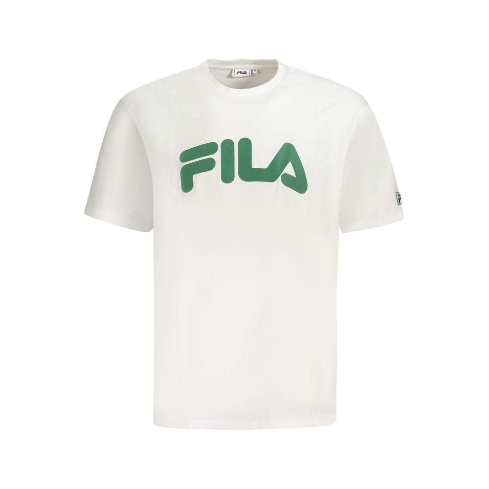 Fila Weißes Baumwoll-T-Shirt für Herren