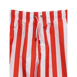 Emporio Armani Rote Polyester-Badehose