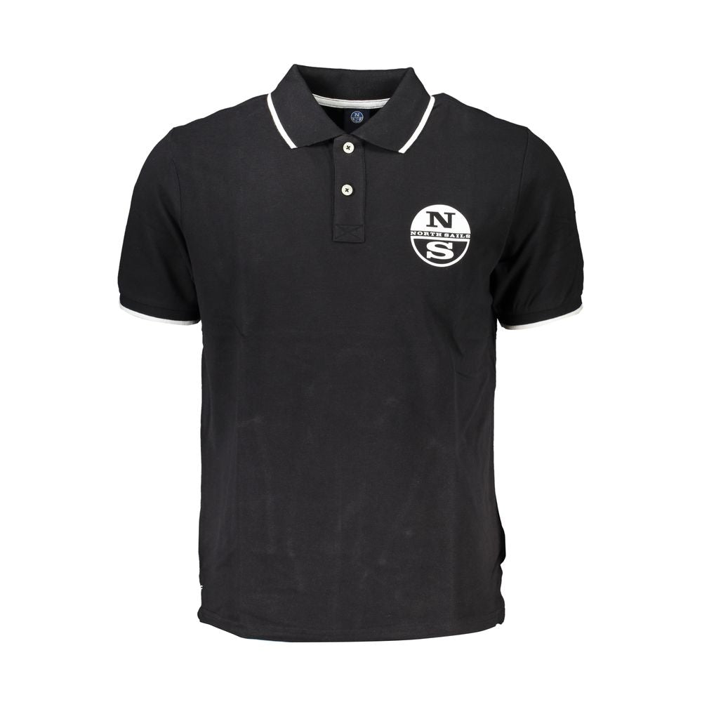North Sails Schwarzes Herren-Poloshirt aus Baumwolle