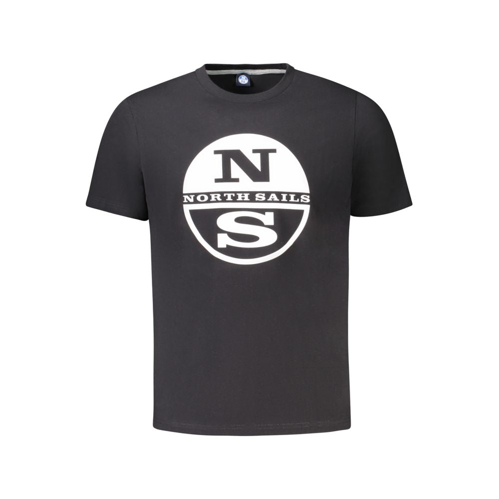 North Sails Schwarzes Baumwoll-T-Shirt für Herren