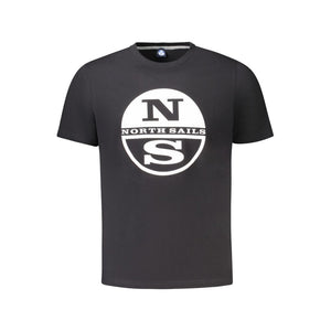 North Sails Schwarzes Baumwoll-T-Shirt für Herren