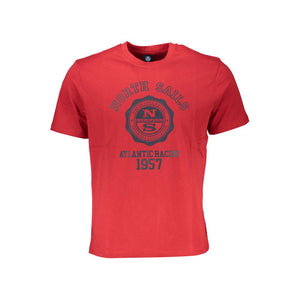 North Sails Rotes Baumwoll-T-Shirt für Herren