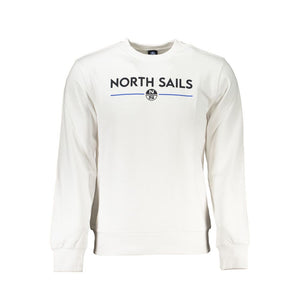 North Sails Weißes Herren-Sweatshirt aus Baumwolle