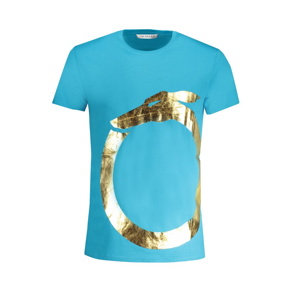 Trussardi Azzurro Baumwoll-T-Shirt für Herren