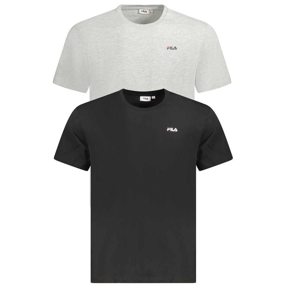 Fila Schwarzes Herren-T-Shirt aus Bio-Baumwolle