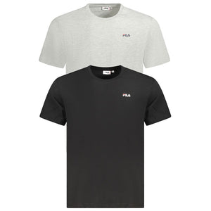 Fila Schwarzes Herren-T-Shirt aus Bio-Baumwolle