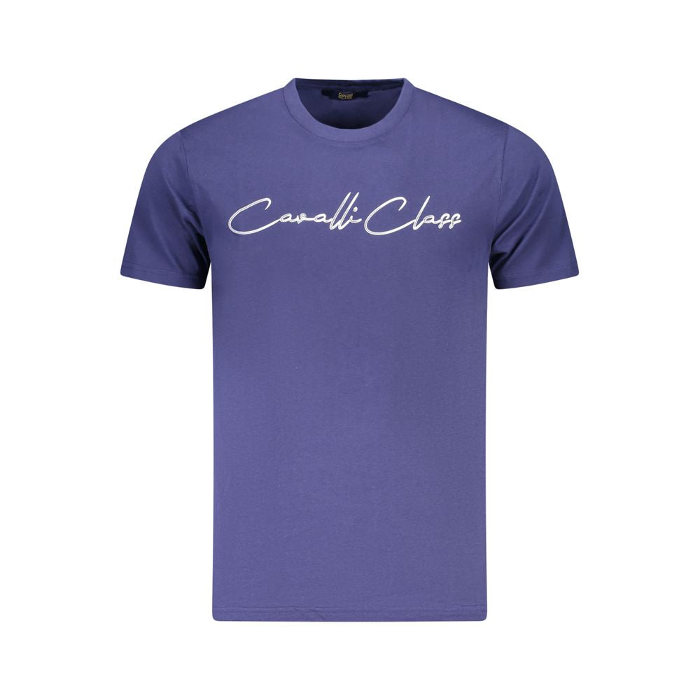 Cavalli Class Blu Baumwoll-T-Shirt für Herren