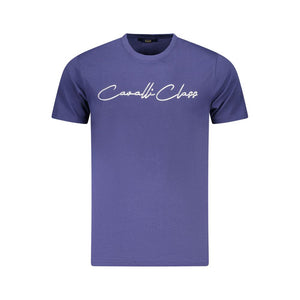 Cavalli Class Blu Baumwoll-T-Shirt für Herren