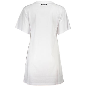 Cavalli Class Weißes Baumwollkleid für Frauen