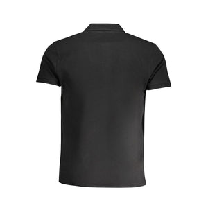 Cavalli Class Schwarzes Herren-Poloshirt aus Baumwolle