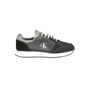 Black Polyurethane Men Sneaker