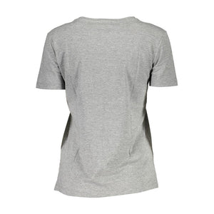 Guess Jeans Graues Baumwoll-T-Shirt