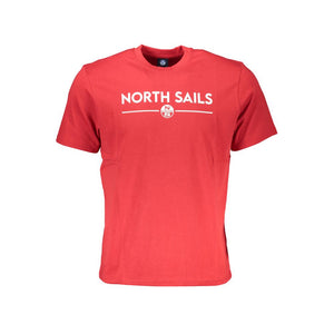 North Sails Rosso Baumwoll-T-Shirt für Herren