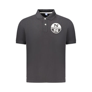 North Sails Schwarzes Baumwoll-Poloshirt für Herren