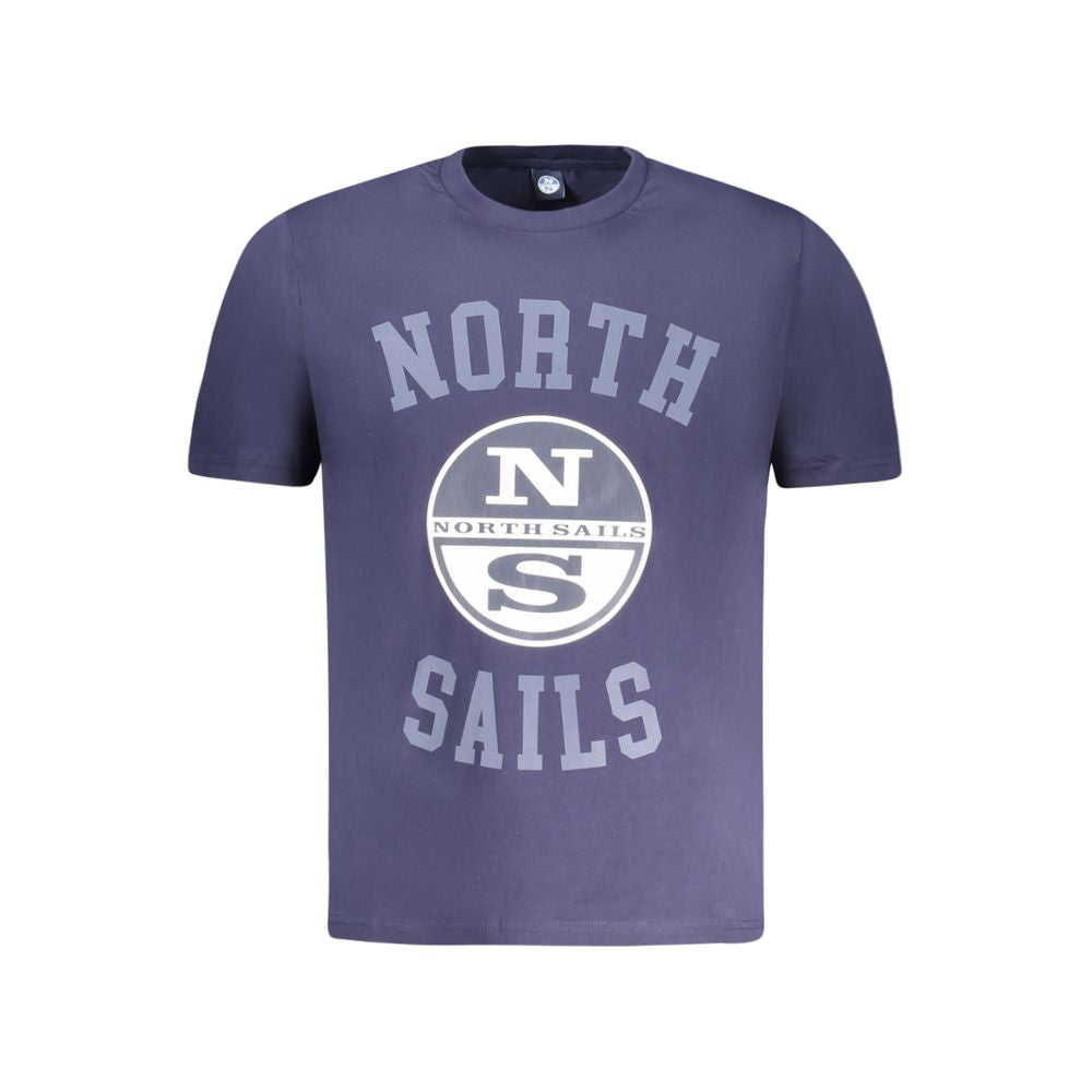 North Sails Blaues Baumwoll-T-Shirt für Herren