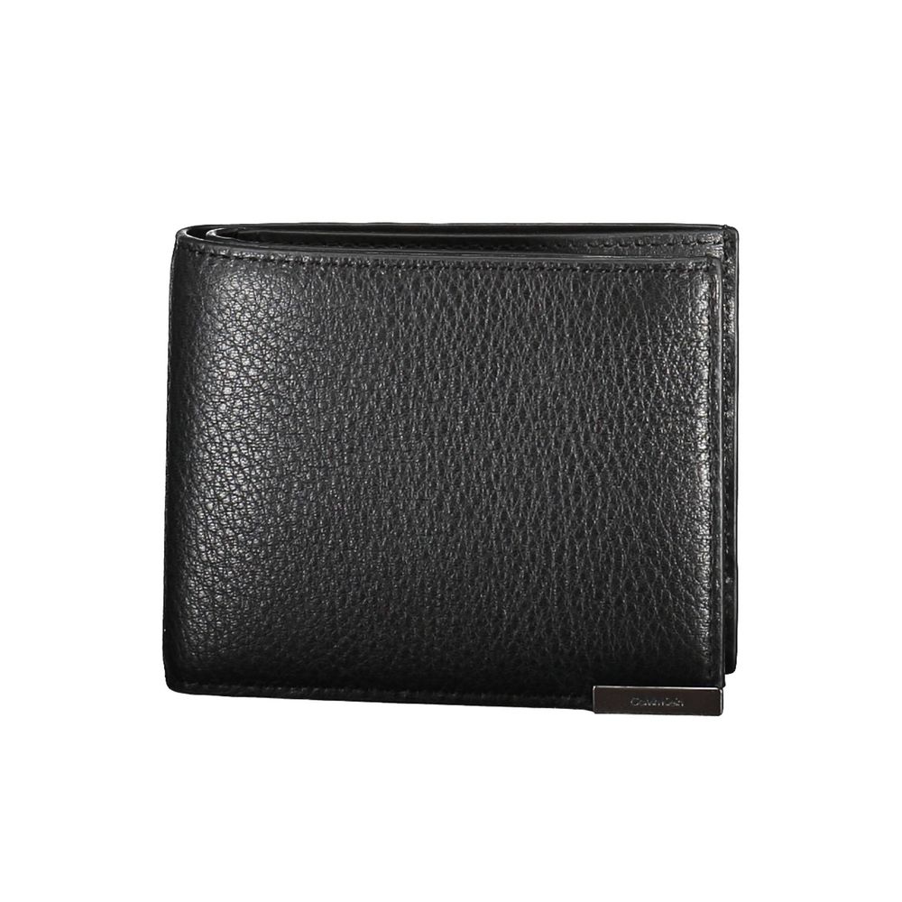 Calvin Klein Schwarzes Leder Portemonnaie
