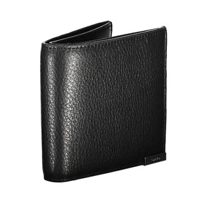 Calvin Klein Schwarzes Leder Portemonnaie