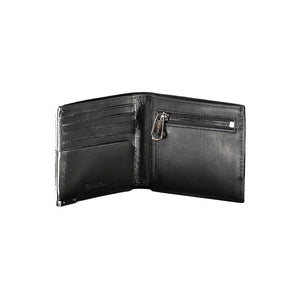 Calvin Klein Schwarzes Leder Portemonnaie