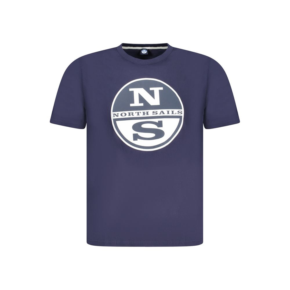 North Sails Blu Baumwoll-T-Shirt für Herren