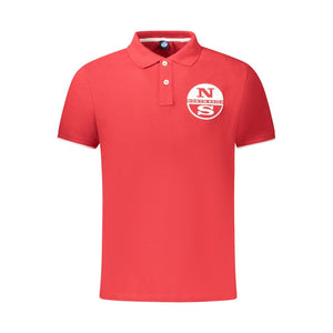 North Sails Rotes Baumwoll-Poloshirt für Herren