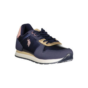 U.S. POLO ASSN. Blaue Damen-Sneaker aus Polyurethan