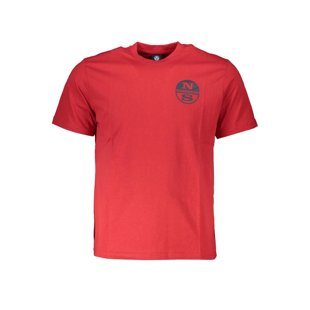 North Sails Rosso Baumwoll-T-Shirt für Herren