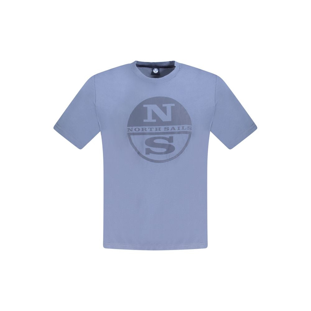 North Sails Blu Baumwoll-T-Shirt für Herren