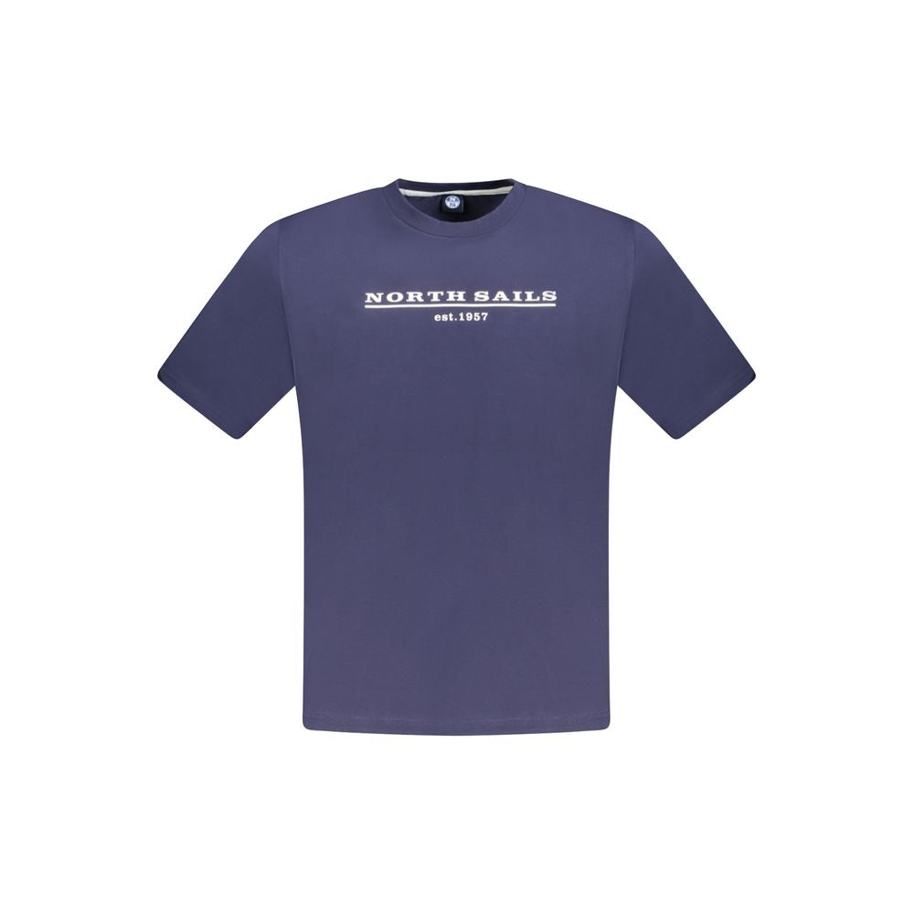 North Sails Blu Baumwoll-T-Shirt für Herren