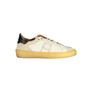 Blauer Weiße Leder-Sneaker für Herren