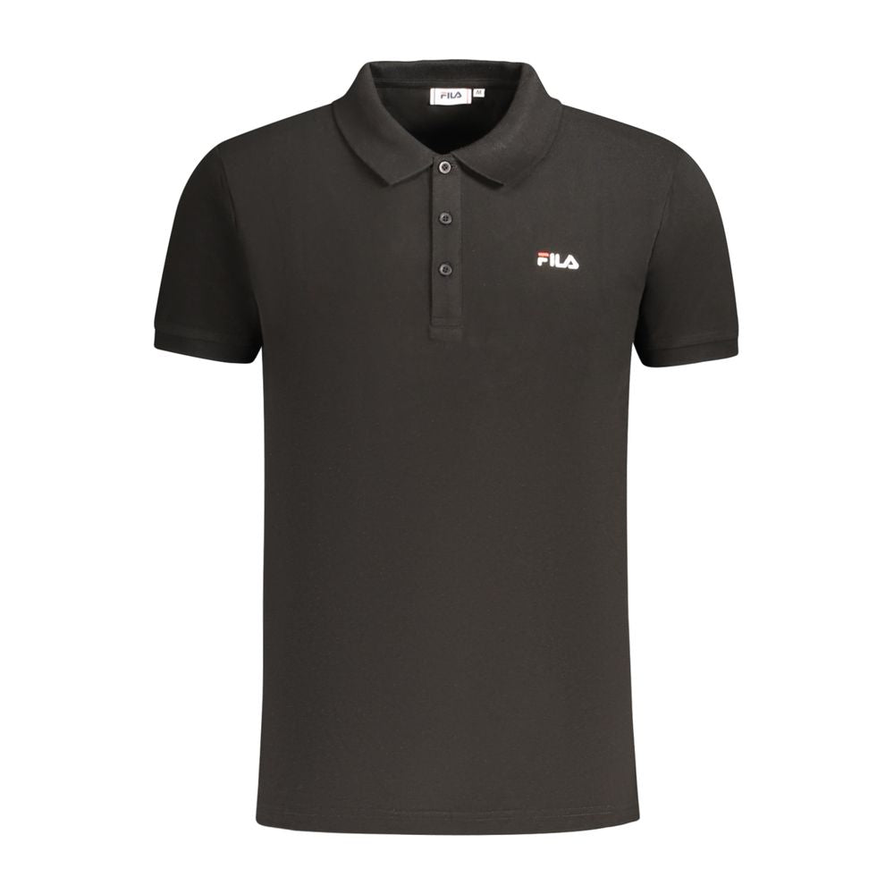 Fila Schwarzes Baumwoll-Poloshirt für Herren
