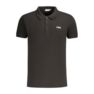 Fila Schwarzes Baumwoll-Poloshirt für Herren