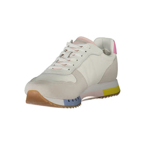 Blauer Weißer Polyester-Sneaker