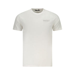 Cavalli Class Bianco Baumwoll-T-Shirt für Herren